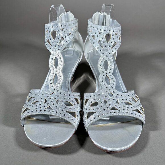 Maripe Julia Mirror Finish On Sides Zips On The Back Sandals Size 11M - Picture 3 of 16